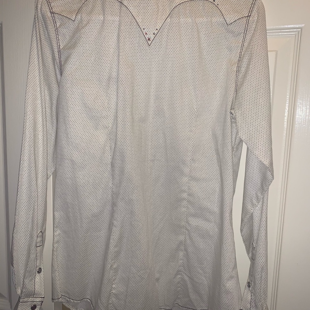 Cruel Girl Med Button Down w Swarovski Crystal